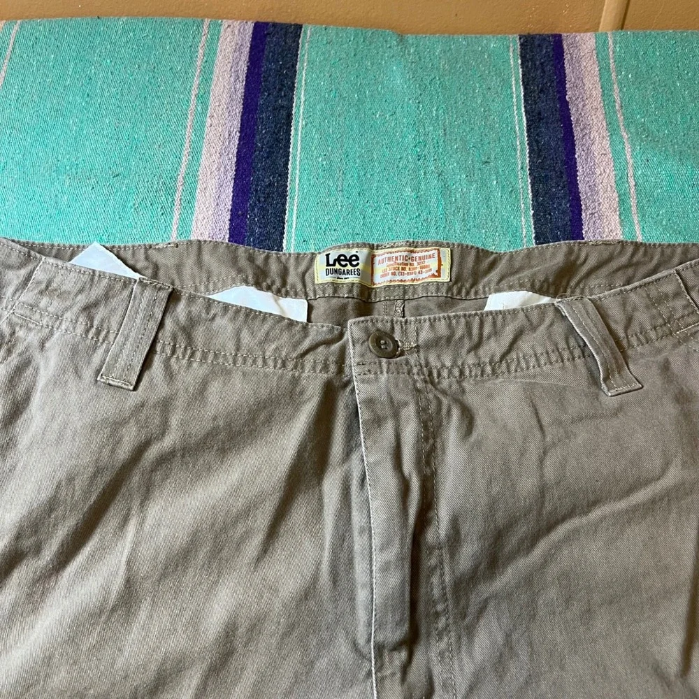 Lee Cargo Shorts Mens 40 Khaki Tan Dungarees Cotton Utility Workwear Hiking